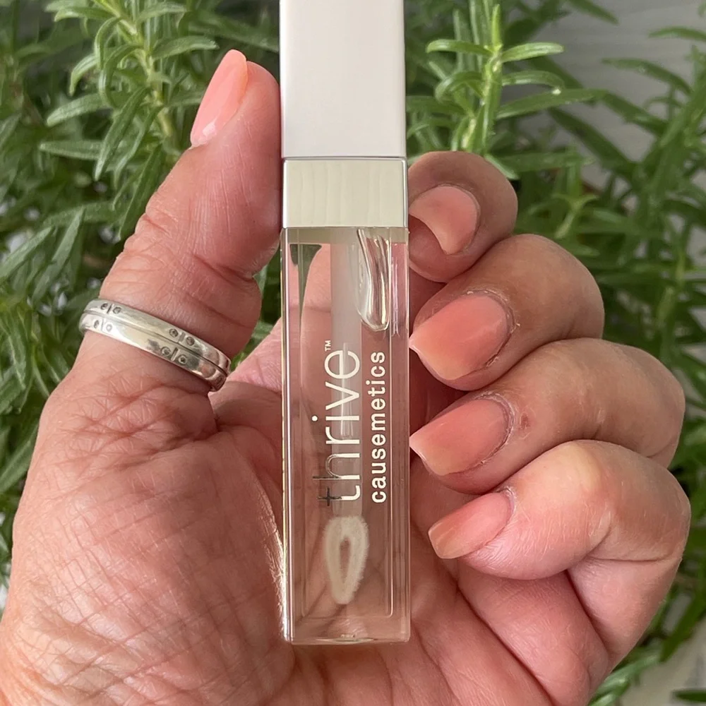 THRIVE CAUSEMETICS Pout Hero Clear Lip Gloss Balm In Vanilla Swirl